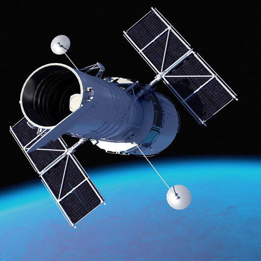 Space telescope in space.